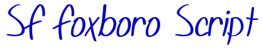 SF Foxboro Script шрифт